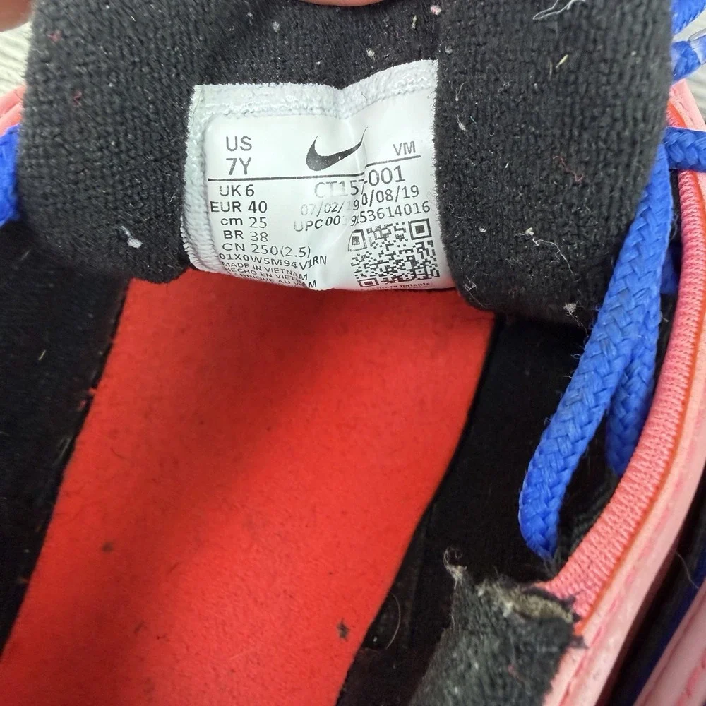 Nike Air Max 97 (GS) Low Top Sneakers Black Flash Crimson Racer Blue 7Y